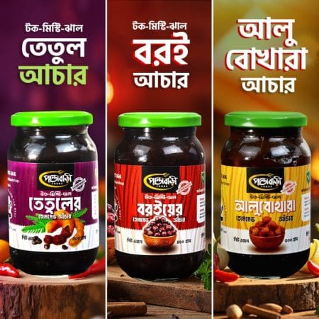 (তেতুল + বরই + আলুবোখারা) তিনটি ভিন্ন স্বাদের আঁচার কম্বো-১